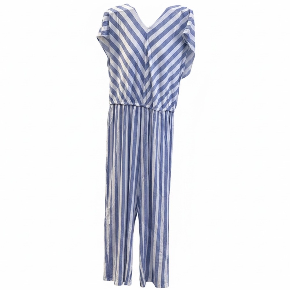 Blue and White Striped Jumper